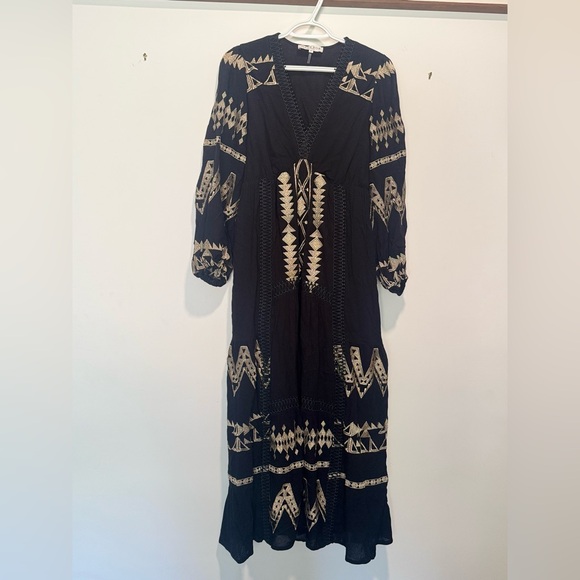 Hale Bob Fallin Embroidered Maxi Dress in Black - Picture 9 of 12